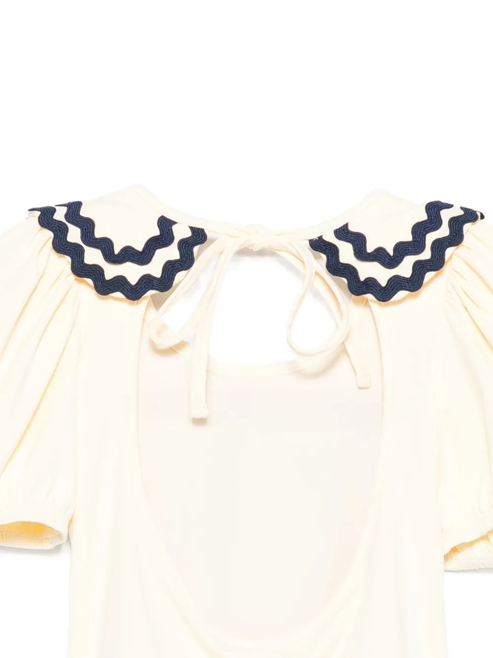 MIPOUNET Althea badpak met pofmouwen en kraag Beige
