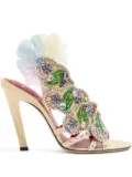 Valentino Garavani 105mm Dans Le Foyer crystal-embellished sandals - Yellow