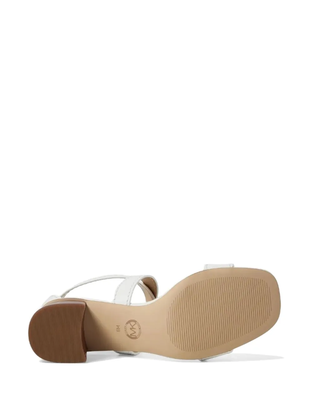 Michael Kors 55MM buckle-fastening block-heel sandals White