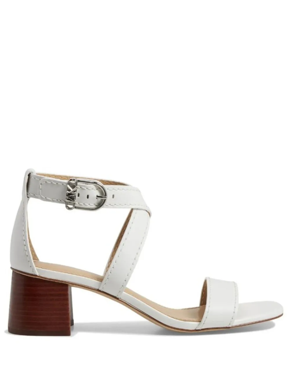 Michael Michael Kors 55mm Buckle-fastening Block-heel Sandals In White