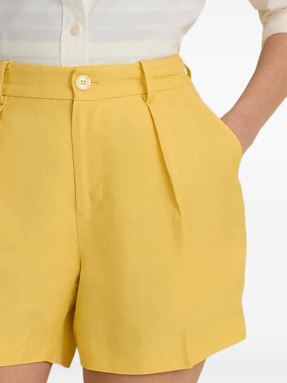 Lauren Ralph Lauren High waist shorts Geel