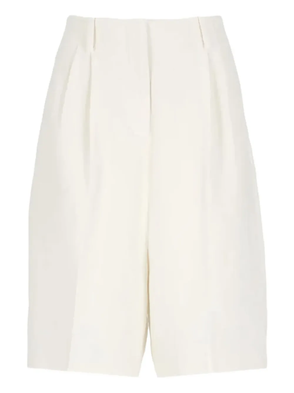 Tommy Hilfiger Pleated Welt-pocket Shorts In White