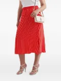 Tommy Hilfiger striped side-split skirt - Red