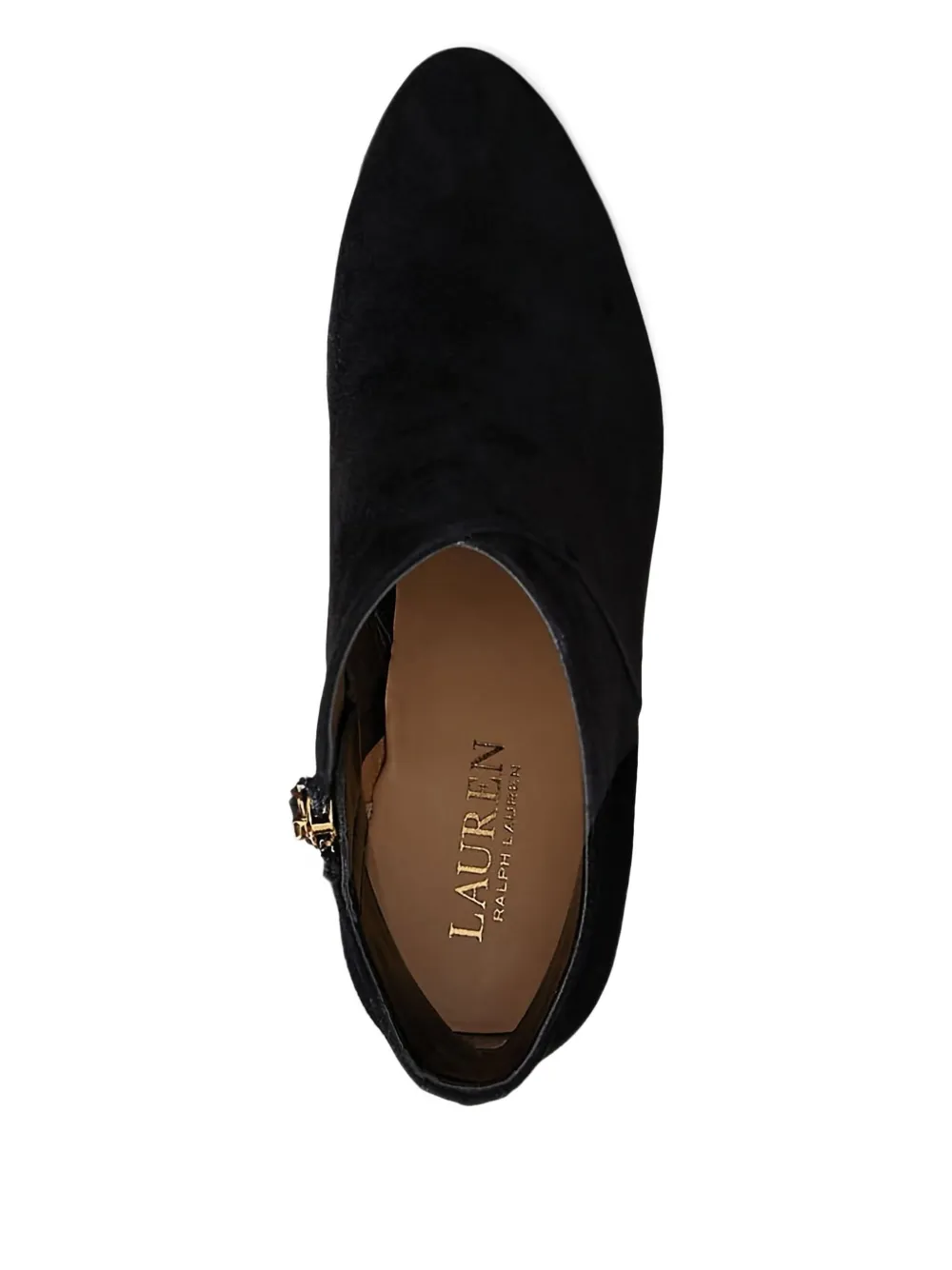 Lauren Ralph Lauren 70mm zip-fastening suede boots Black