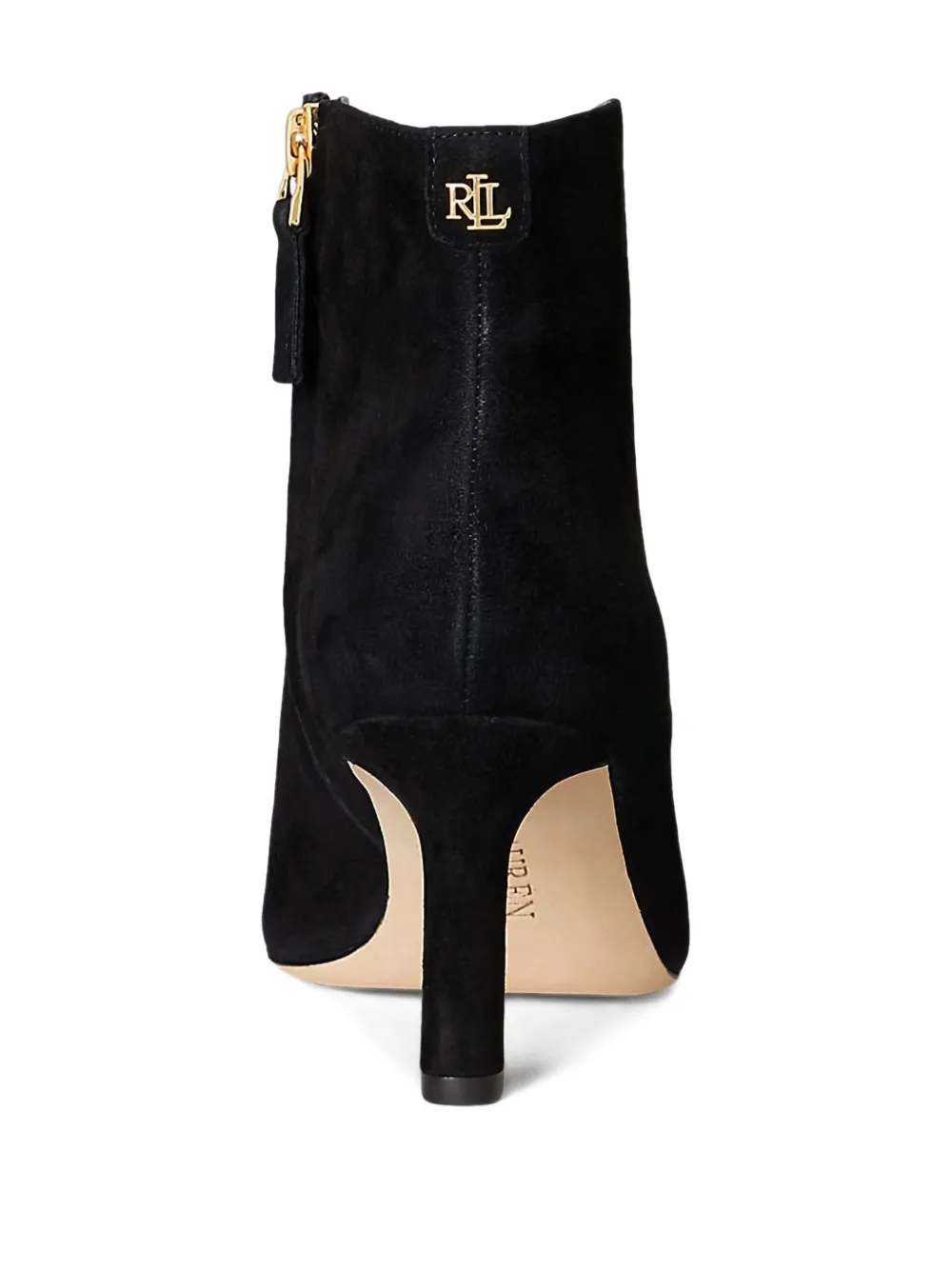 Lauren Ralph Lauren 70mm zip-fastening suede boots Black