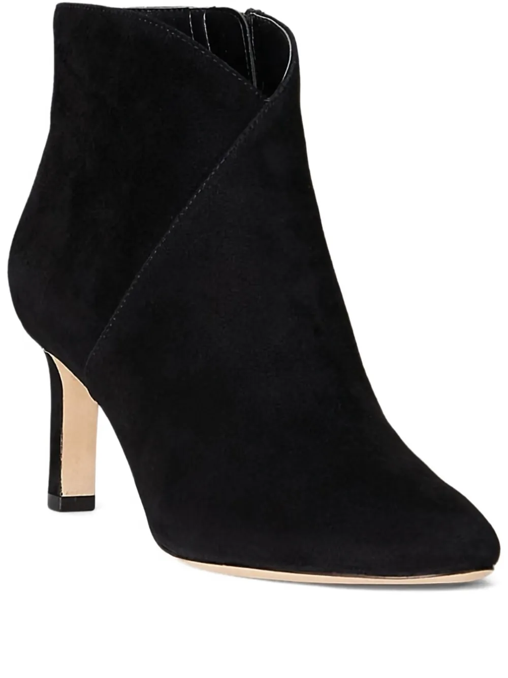 Ralph Lauren 70mm Zip-fastening Suede Boots In Black