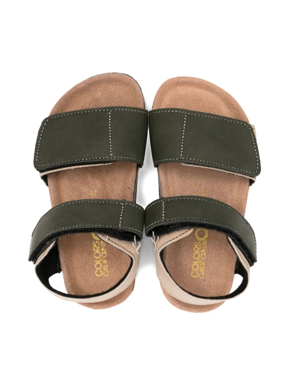 Colors Of California Kids double-strap cork sandals Green