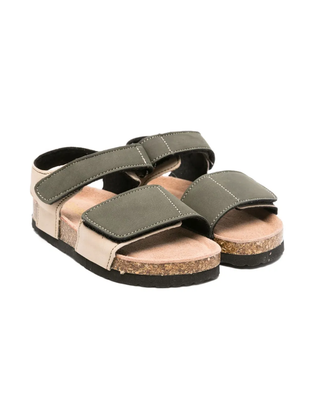 Colors Of California Kids double-strap cork sandals Green
