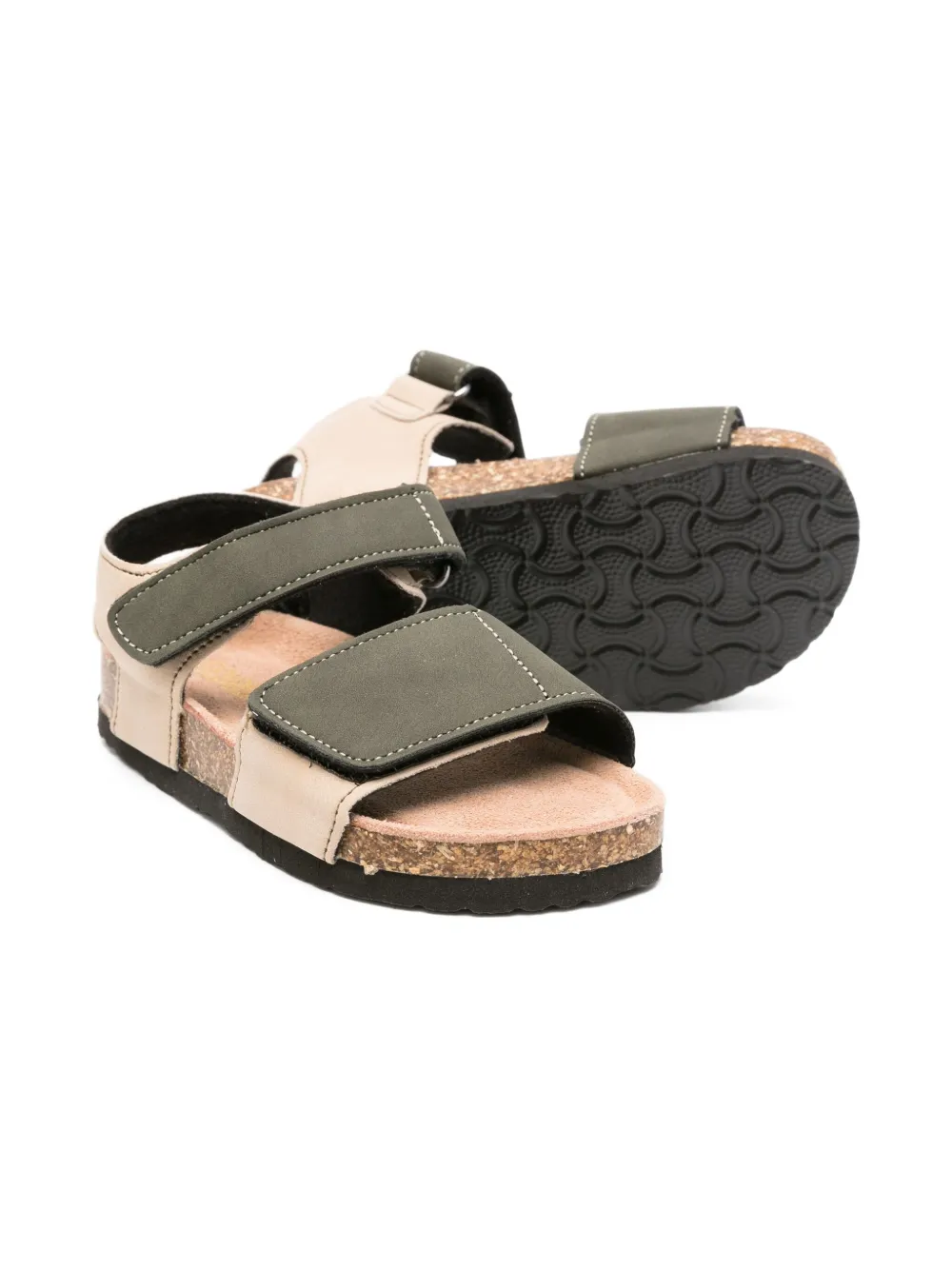 Colors Of California Kids double-strap cork sandals Green