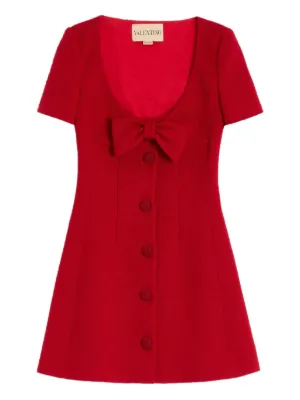 Valentino Garavani Crepe Couture ミニドレス | レッド | FARFETCH JP