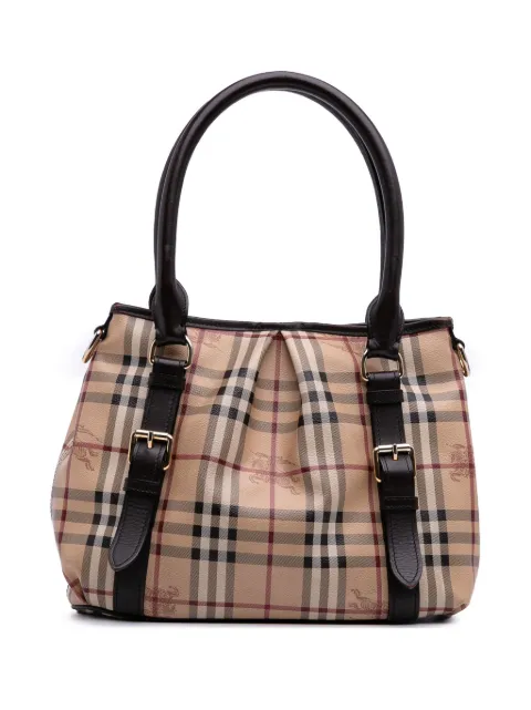 Burberry Pre-Owned 2000-2017 Haymarket Check Coated Canvas satchel