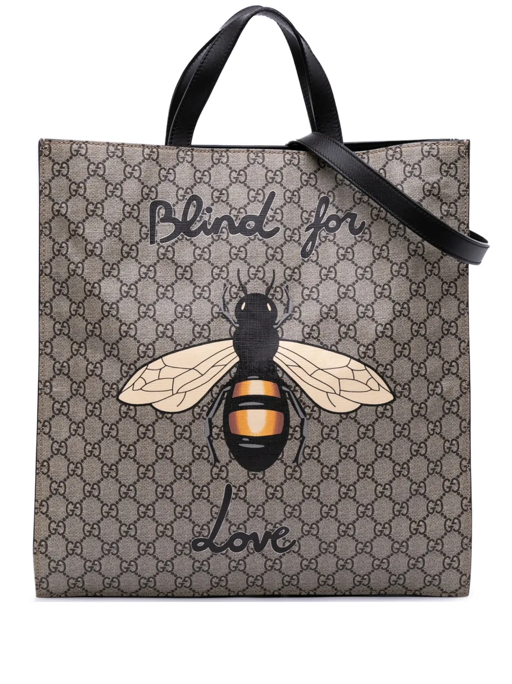 Gucci Pre-Owned 2016-2025 GGスプリーム ブラインド フォー ラブ サッチェルバッグ - ブラウン Gucci Pre-Owned 2016-2025 GGスプリーム ブラインド フォー ラブ サッチェルバッグ - ブラウン