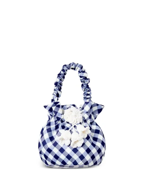 Self-Portrait Kids gingham-check ruffled bag