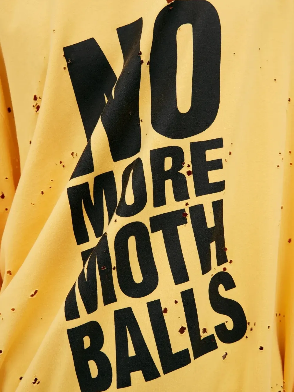 Doublet Gerafelde katoenen jurk Geel