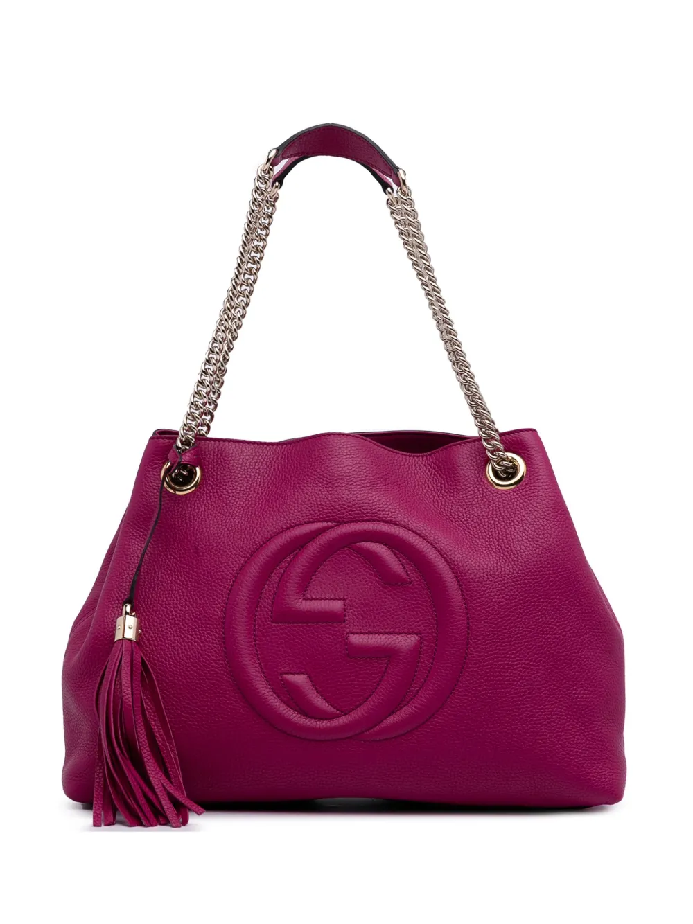 Gucci Pre-Owned 2016-2025 ミディアム レザー ソーホーチェーン トートバッグ - ピンク Gucci Pre-Owned 2016-2025 ミディアム レザー ソーホーチェーン トートバッグ - ピンク