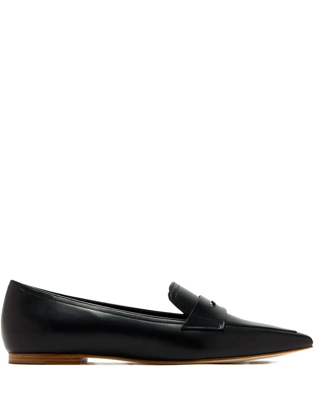 Magnanni pointed-toe penny loafers Black