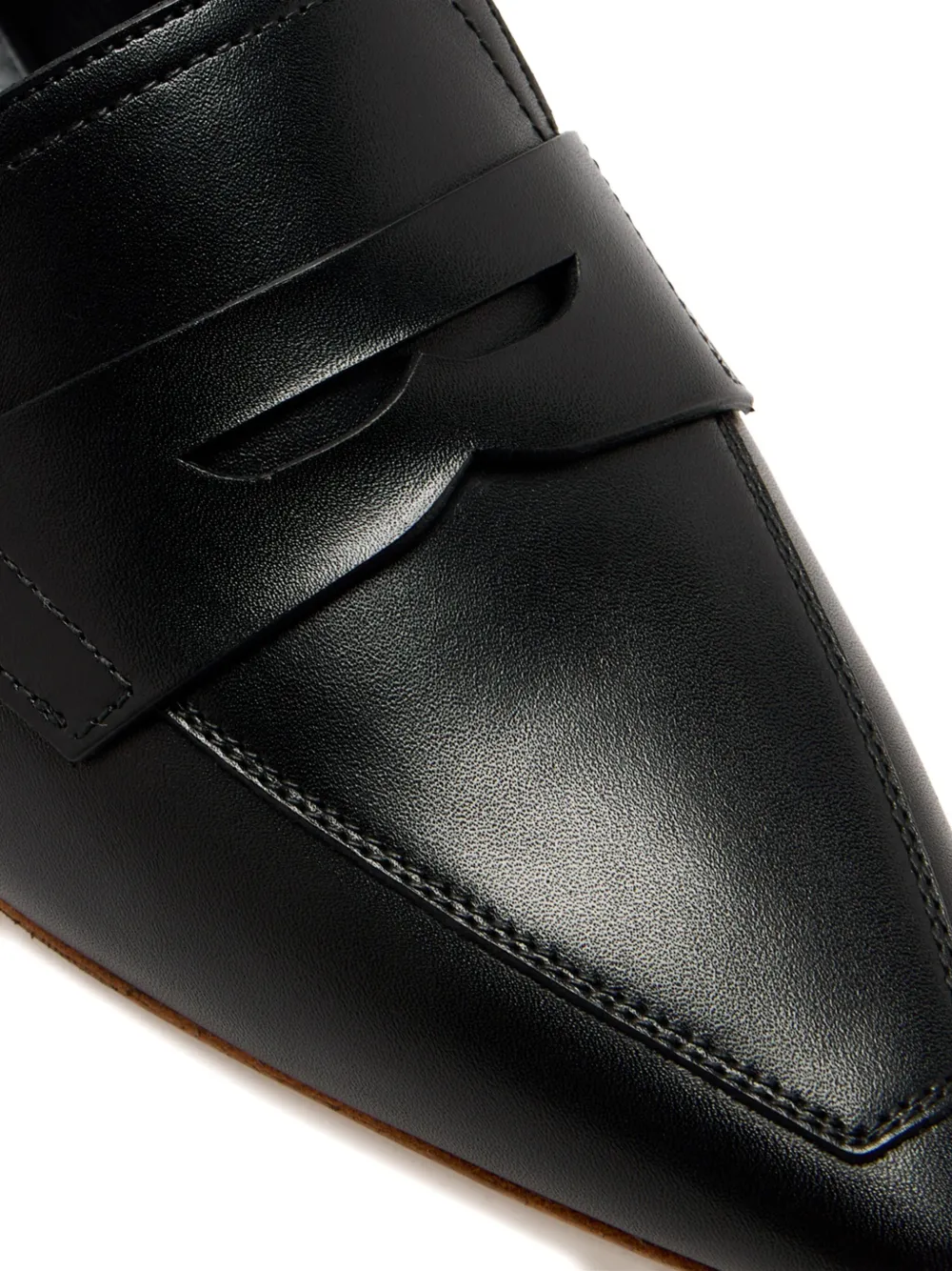 Magnanni pointed-toe penny loafers Black