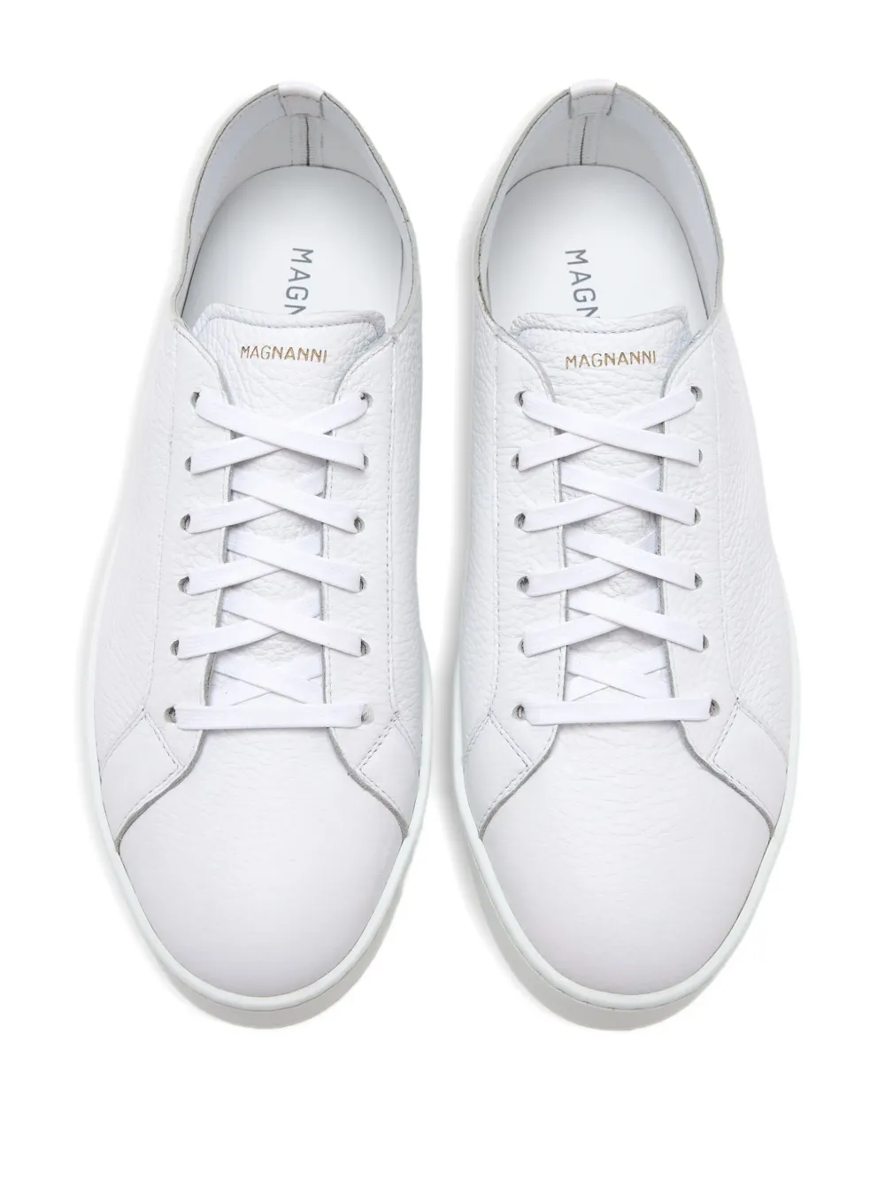 Magnanni leather lace-up sneakers White