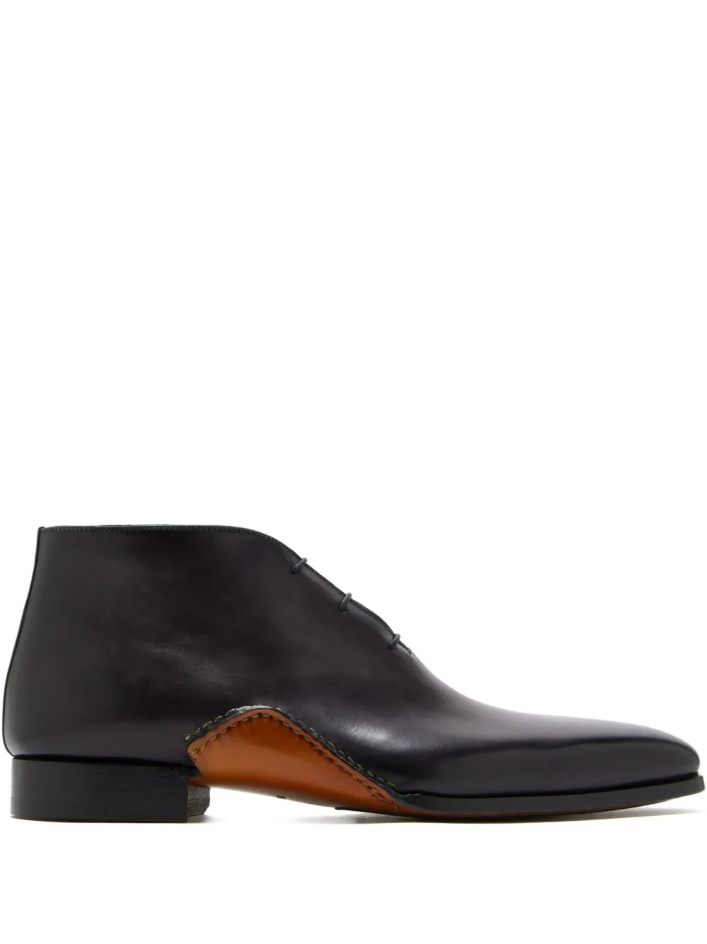 Magnanni leather lace-up derby shoes Black