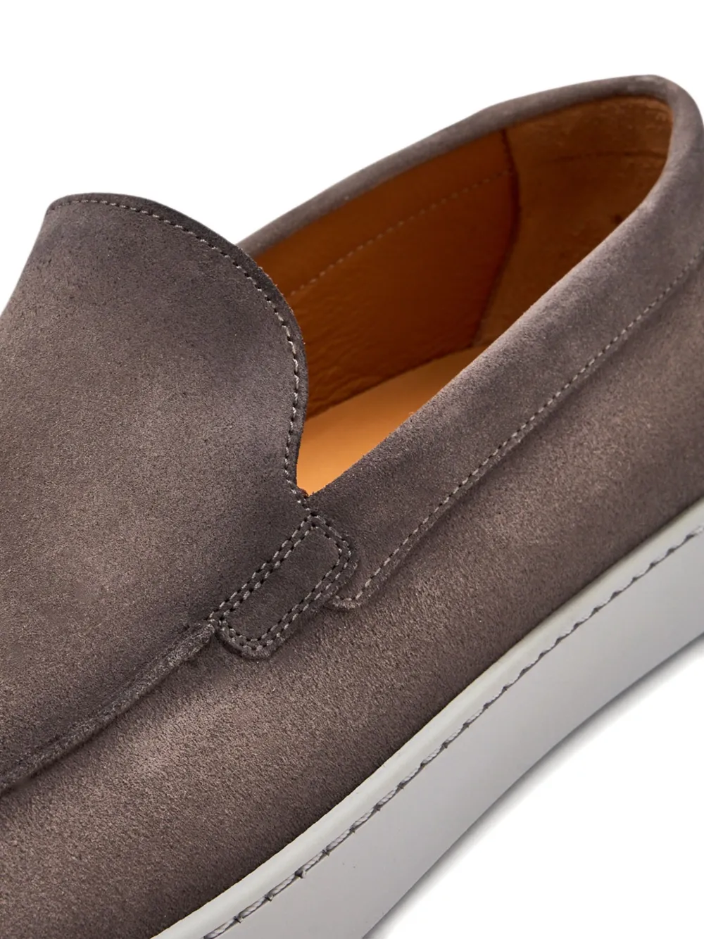 Magnanni Suede Leather Slip-on Loafers In Brown