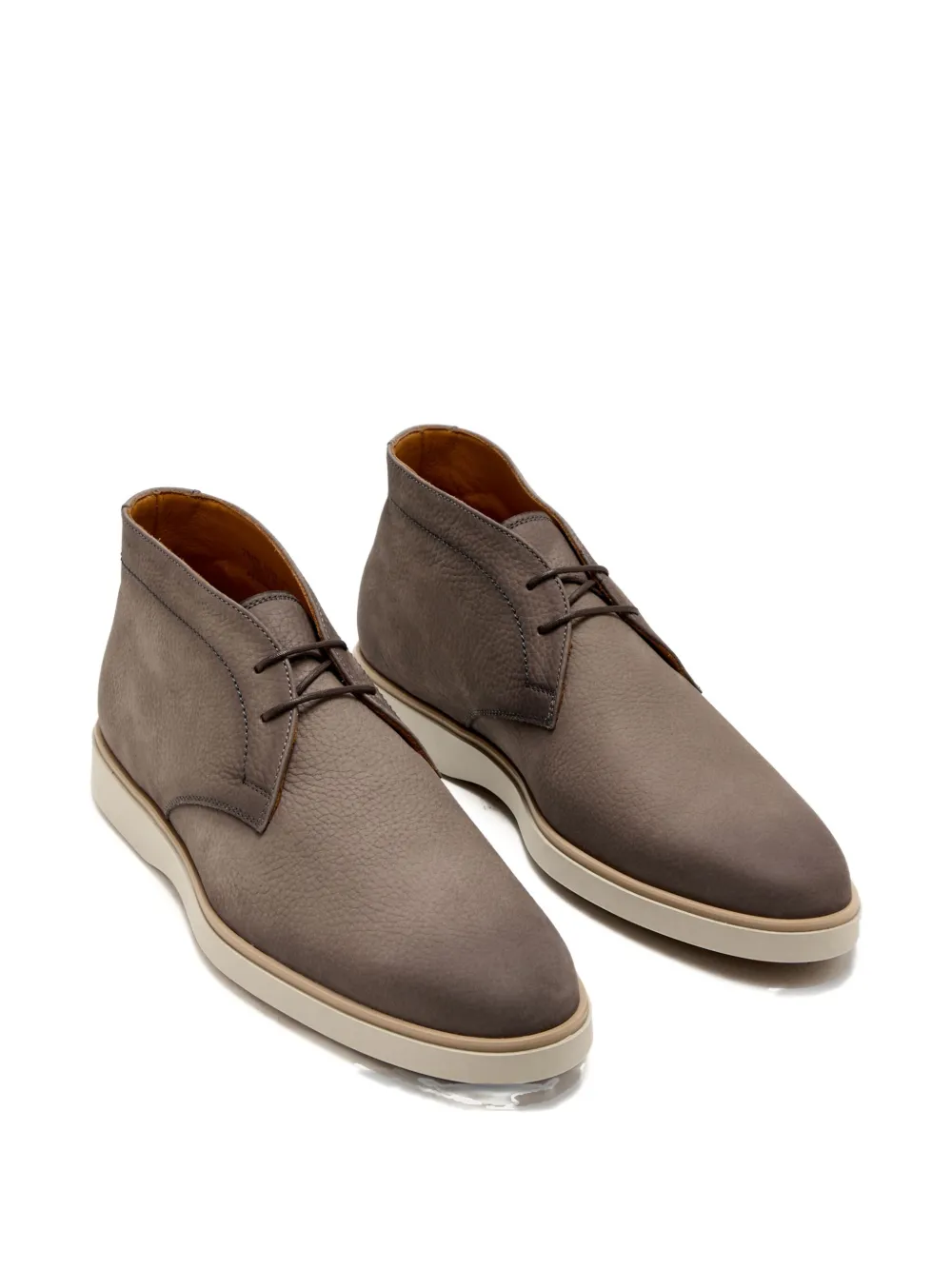 Magnanni Leather Desert Boots In Gray