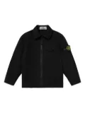 Stone Island Junior zip-front patch-pocket top - Black