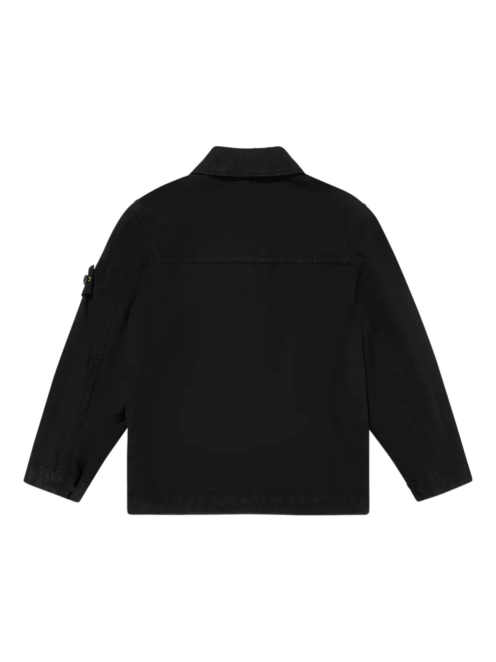 Stone Island Junior Top met opgestikte zak en rits Zwart