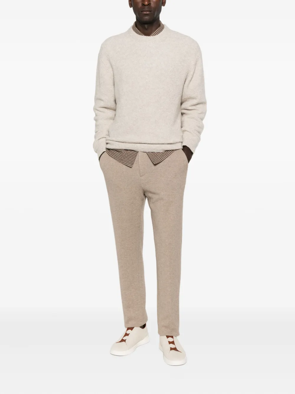 Maurizio Baldassari Straight broek - Beige