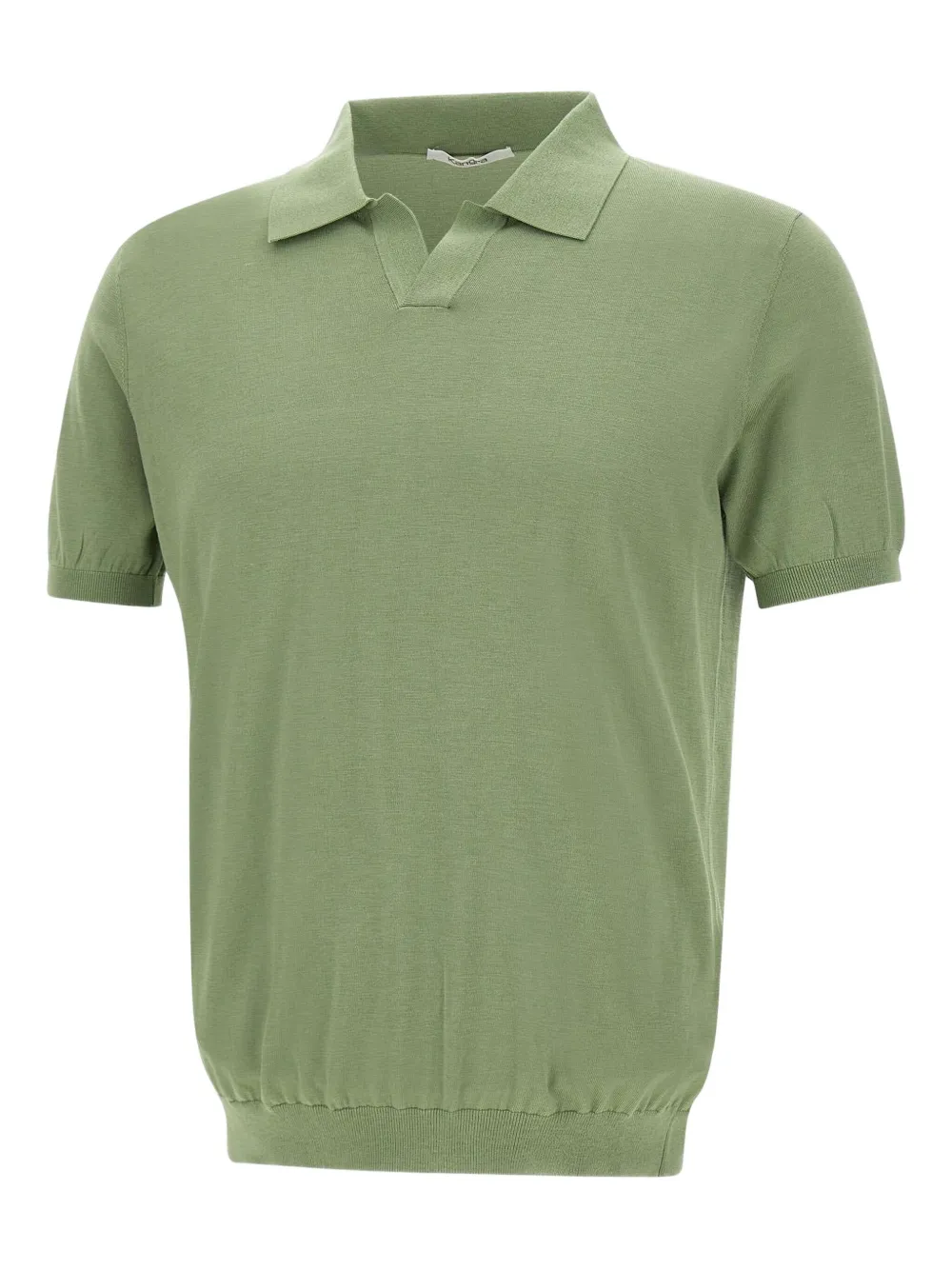 Kangra Poloshirt met open kraag Groen