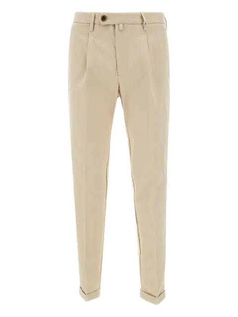 Myths pleated cotton-blend chinos