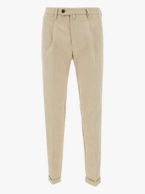 Myths pleated cotton-blend chinos