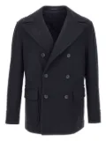 Tagliatore multiple pockets double-breasted coat - Black