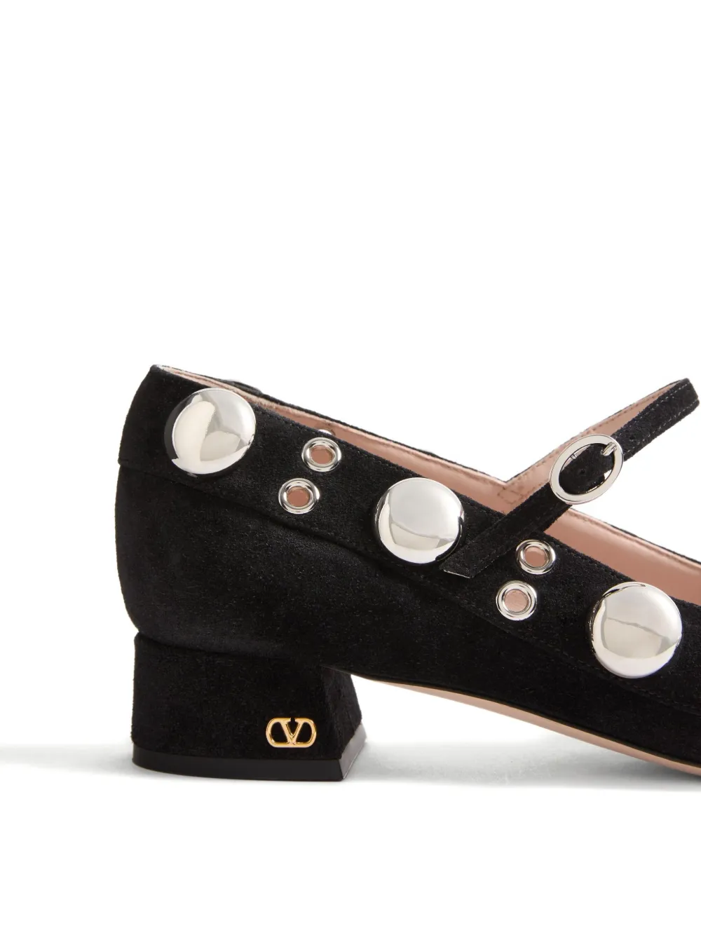 Valentino Garavani 30mm Nellcôte ball-stud Mary-Jane pumps Black