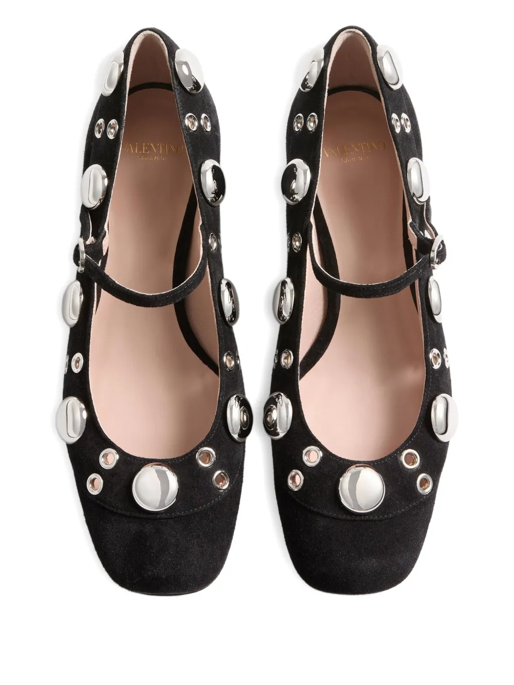 Valentino Garavani 30mm Nellcôte ball-stud Mary-Jane pumps Black