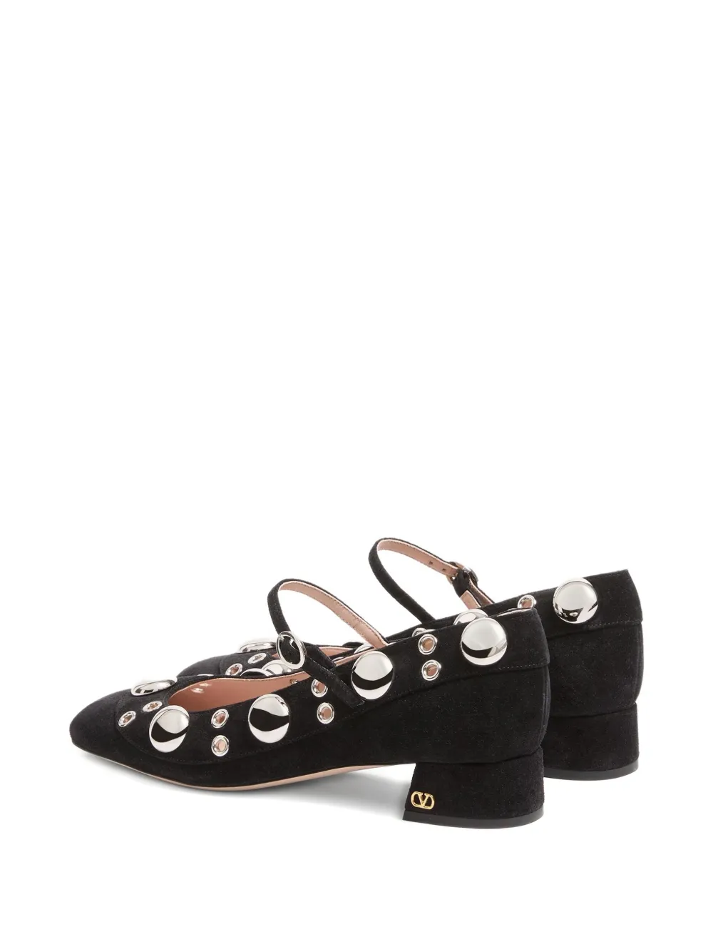 Valentino Garavani 30mm Nellcôte ball-stud Mary-Jane pumps Black
