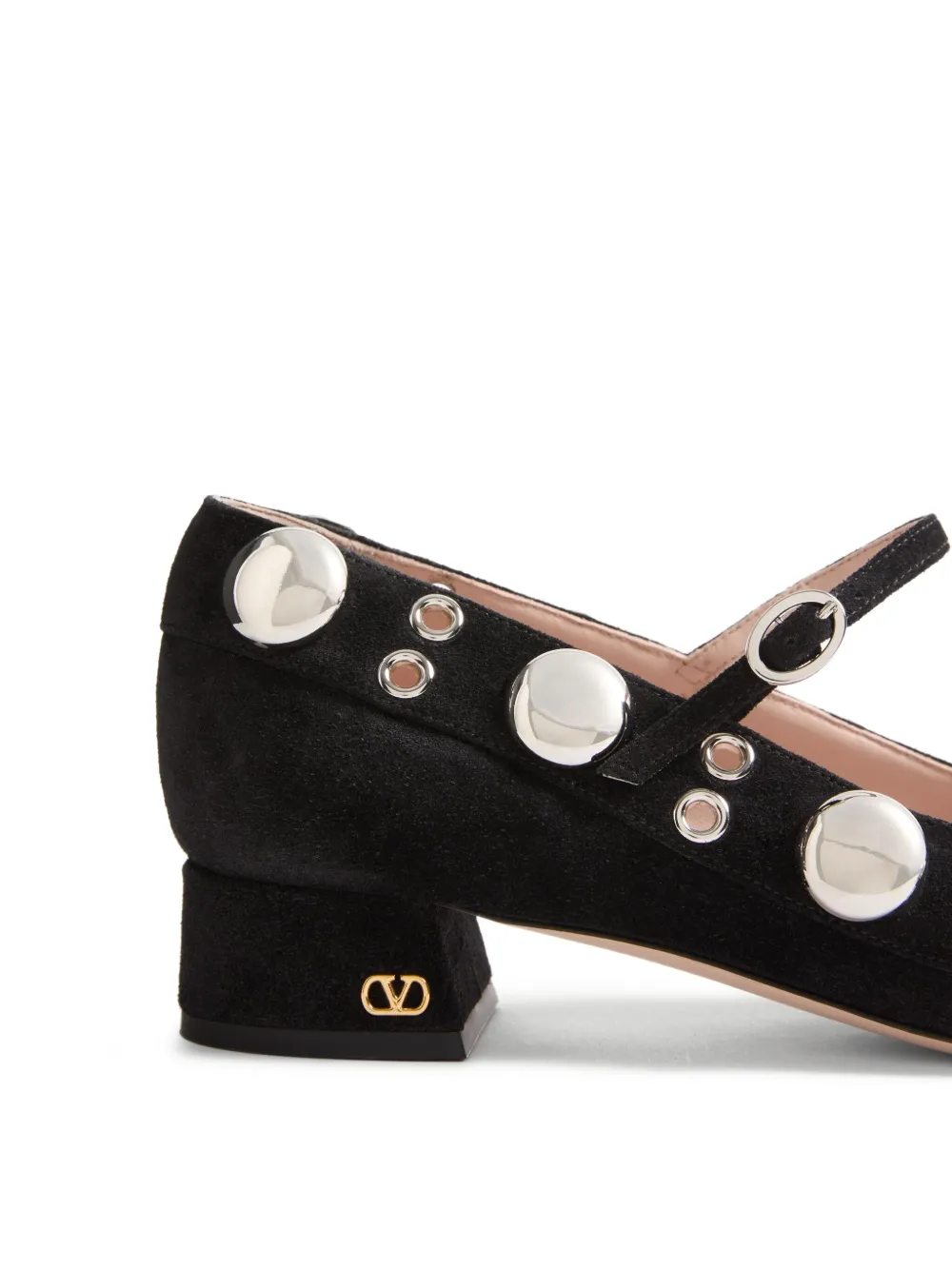 Valentino Garavani 30mm Nellcôte Mary-Jane pumps met studs Zwart