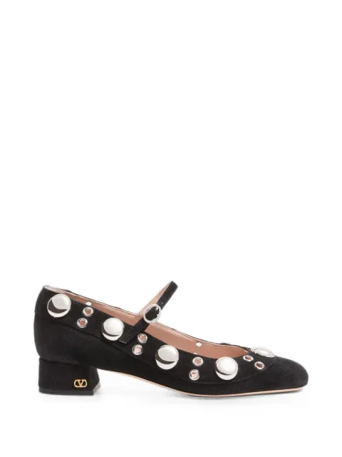 Valentino Garavani Nellcôte Mary-Jane pumps in crust leather 30mm