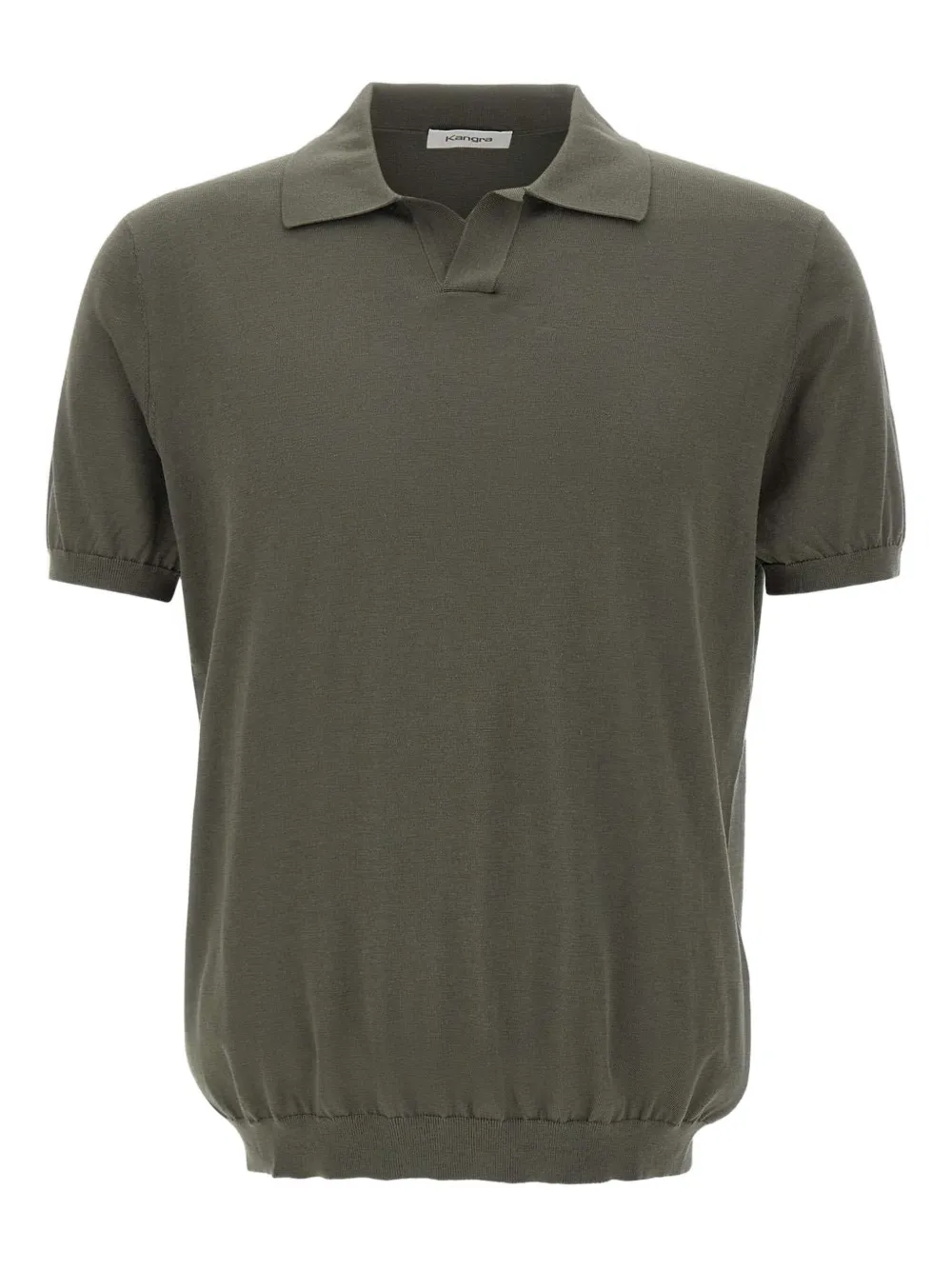 Kangra ribbed-edge short-sleeved polo shirt | Green | Image 1