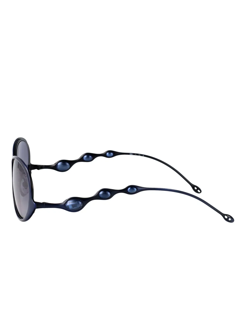 Diesel Zonnebril met ovalen montuur Blauw