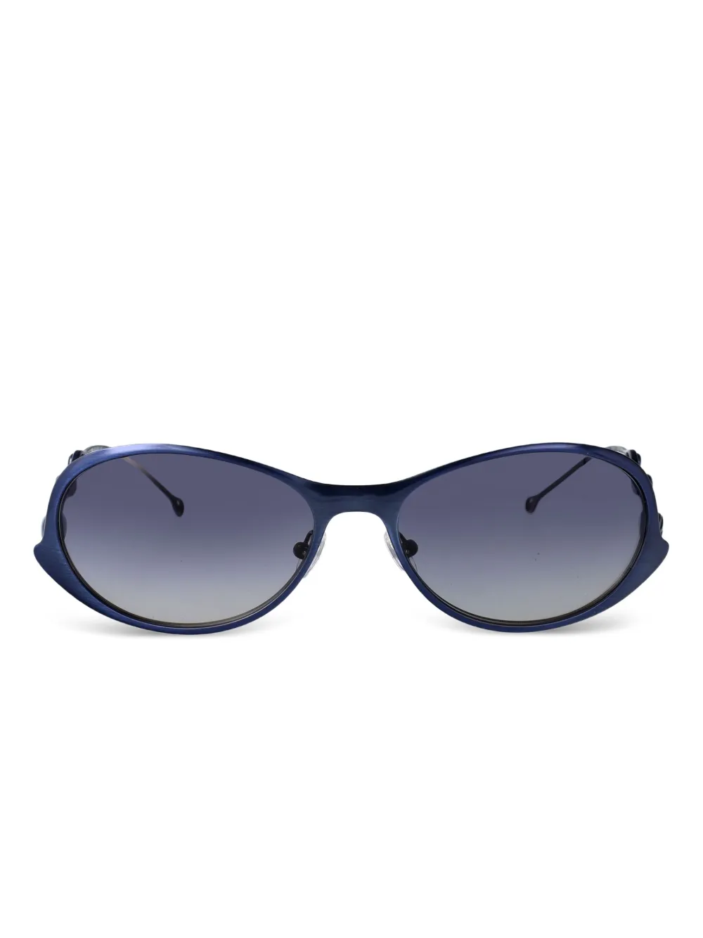 Diesel Zonnebril met ovalen montuur Blauw