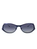 Diesel oval-frame sunglasses - Blue