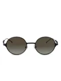 Diesel oval-frame metal sunglasses - Black