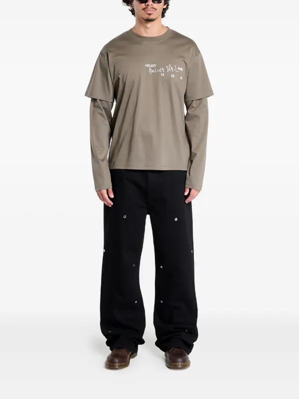 HELIOT EMIL ロゴ Tシャツ | ブラウン | FARFETCH JP