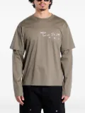 HELIOT EMIL logo-print T-shirt - Brown
