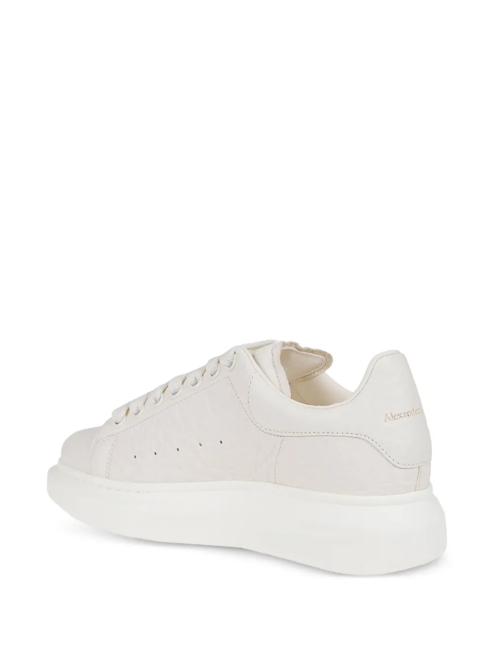 Alexander McQueen Oversized leather platform sneakers Neutrals