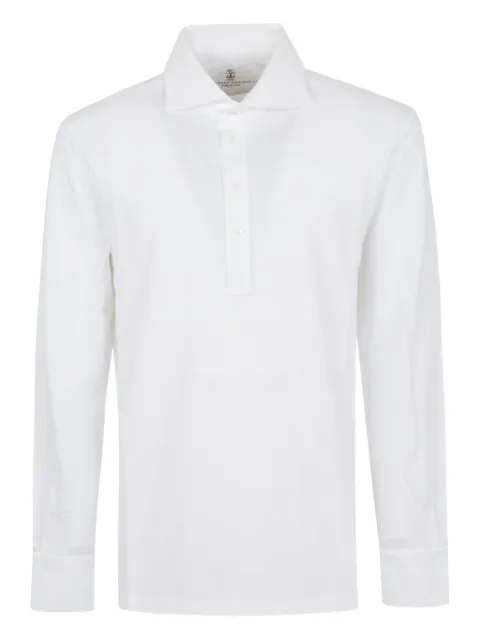 Brunello Cucinelli long-sleeved cotton polo shirt