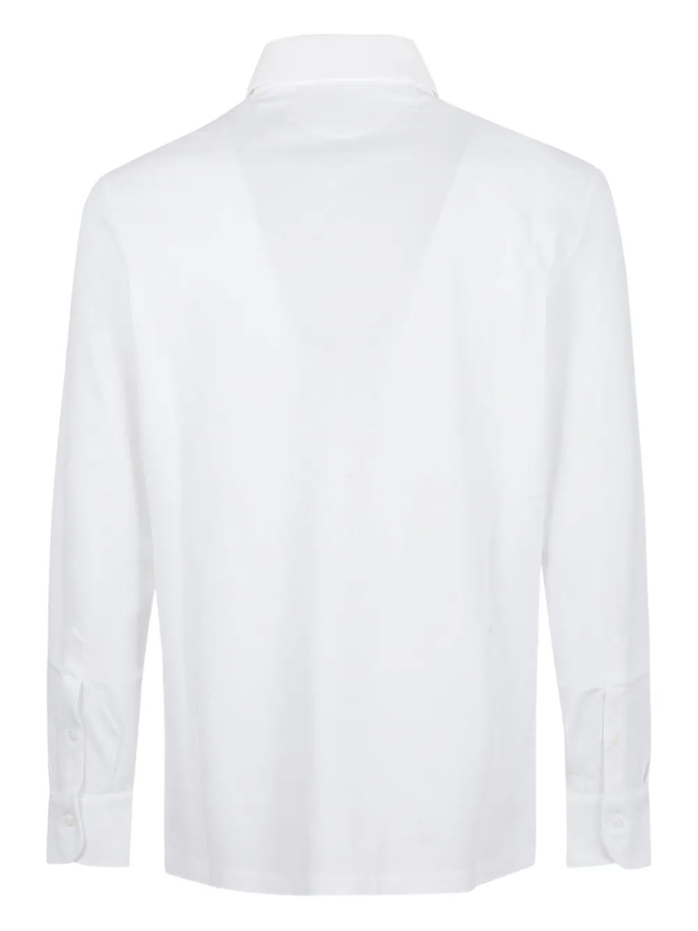 Brunello Cucinelli Katoenen poloshirt met lange mouwen Wit