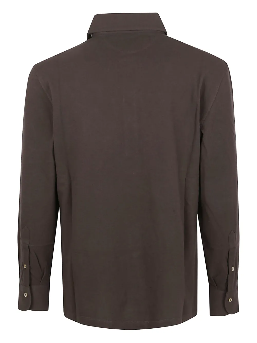 Brunello Cucinelli Poloshirt met lange mouwen Bruin