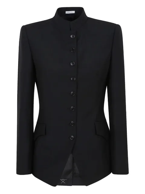 Alexander McQueen mandarin-collar button-front fitted jacket