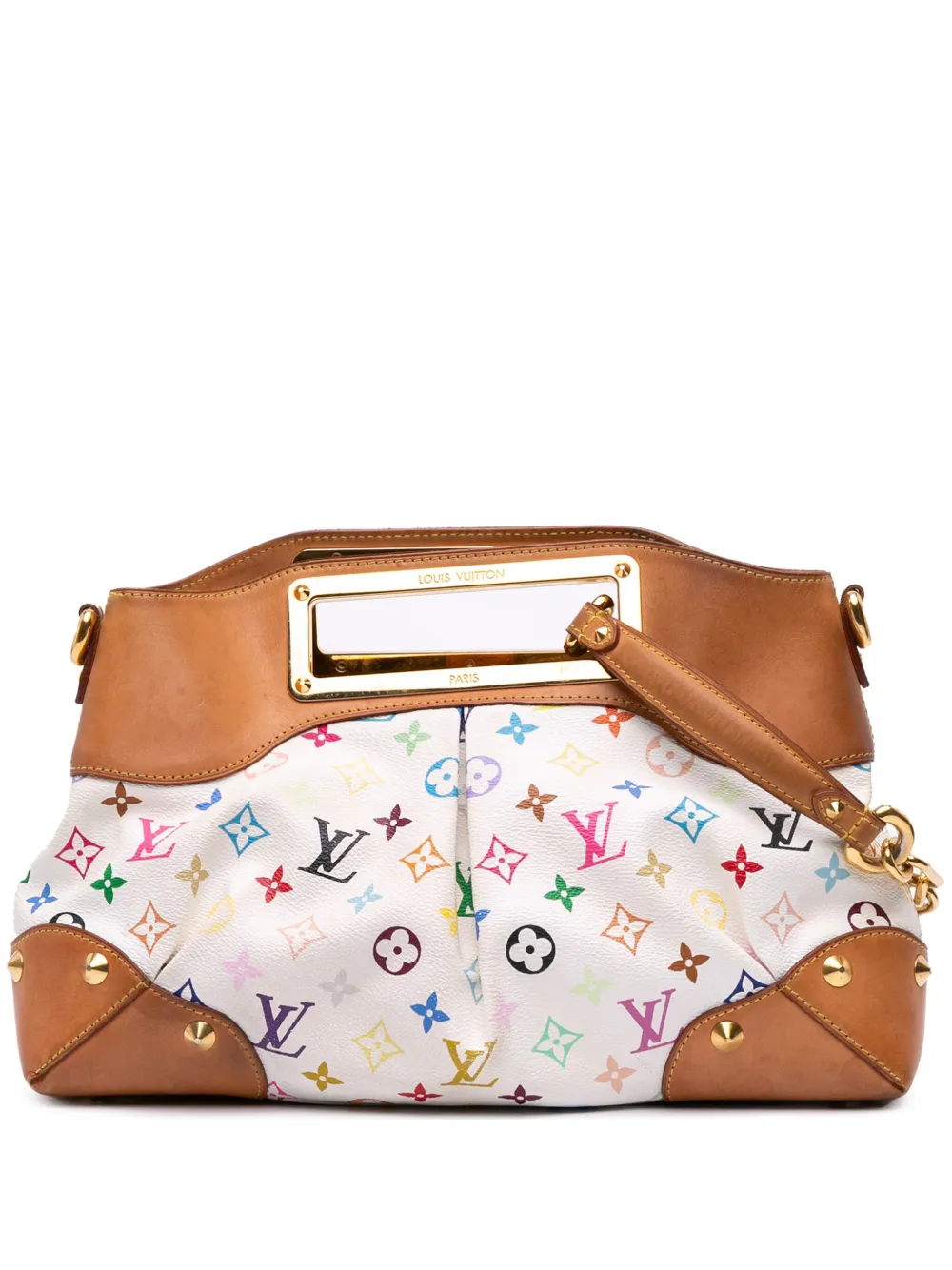 Louis Vuitton Pre-Owned 2010 モノグラム マルチカラー ジュディ MM サッチェルバッグ - ホワイト Louis Vuitton Pre-Owned 2010 モノグラム マルチカラー ジュディ MM サッチェルバッグ - ホワイト